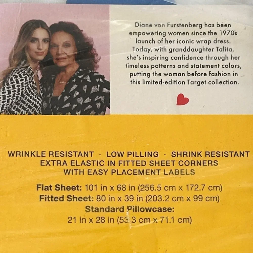 NWTDiane Von Furstenberg Green ‘Disco 🪩 Zebra 🦓’ Print 💯 Cotton Sheet Set